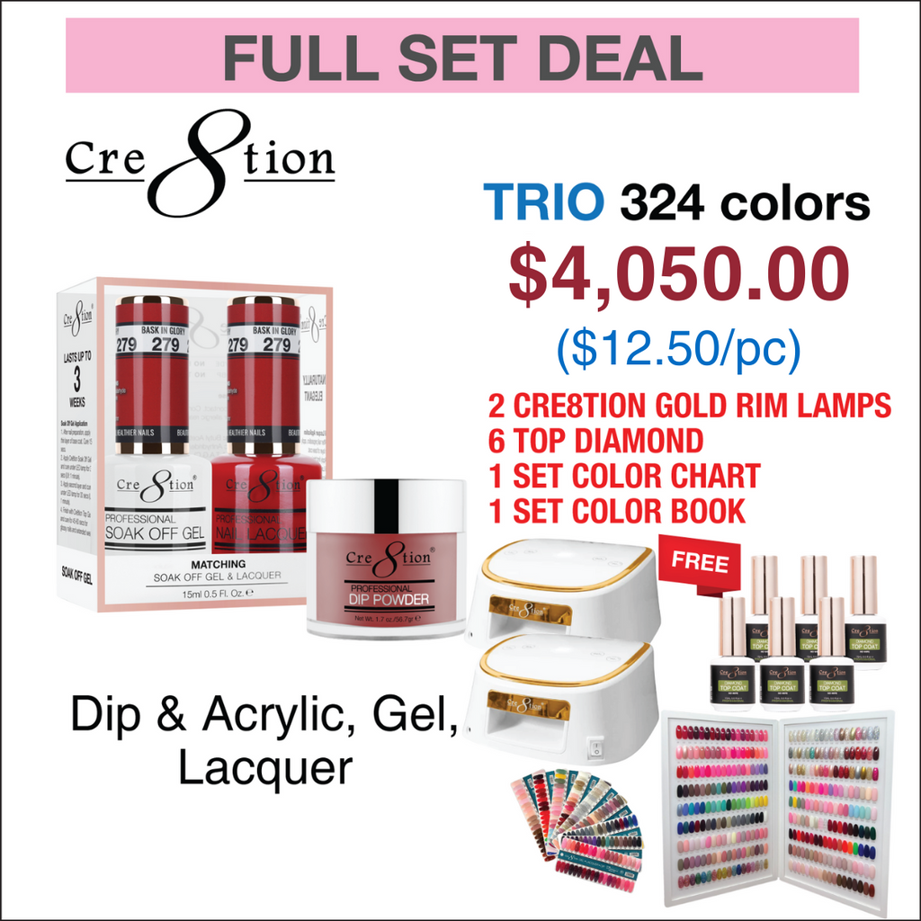 Cre8tion Trio Matching color - Full set 324 colors w/ 2 Cre8tion Cordl ...