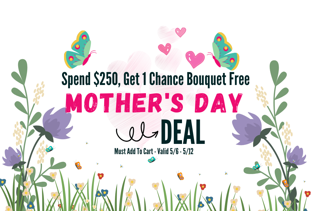 Mother's Day Deal, Mother's Day, Flowers, Butterflies, Hearts, Chance Bouquet
