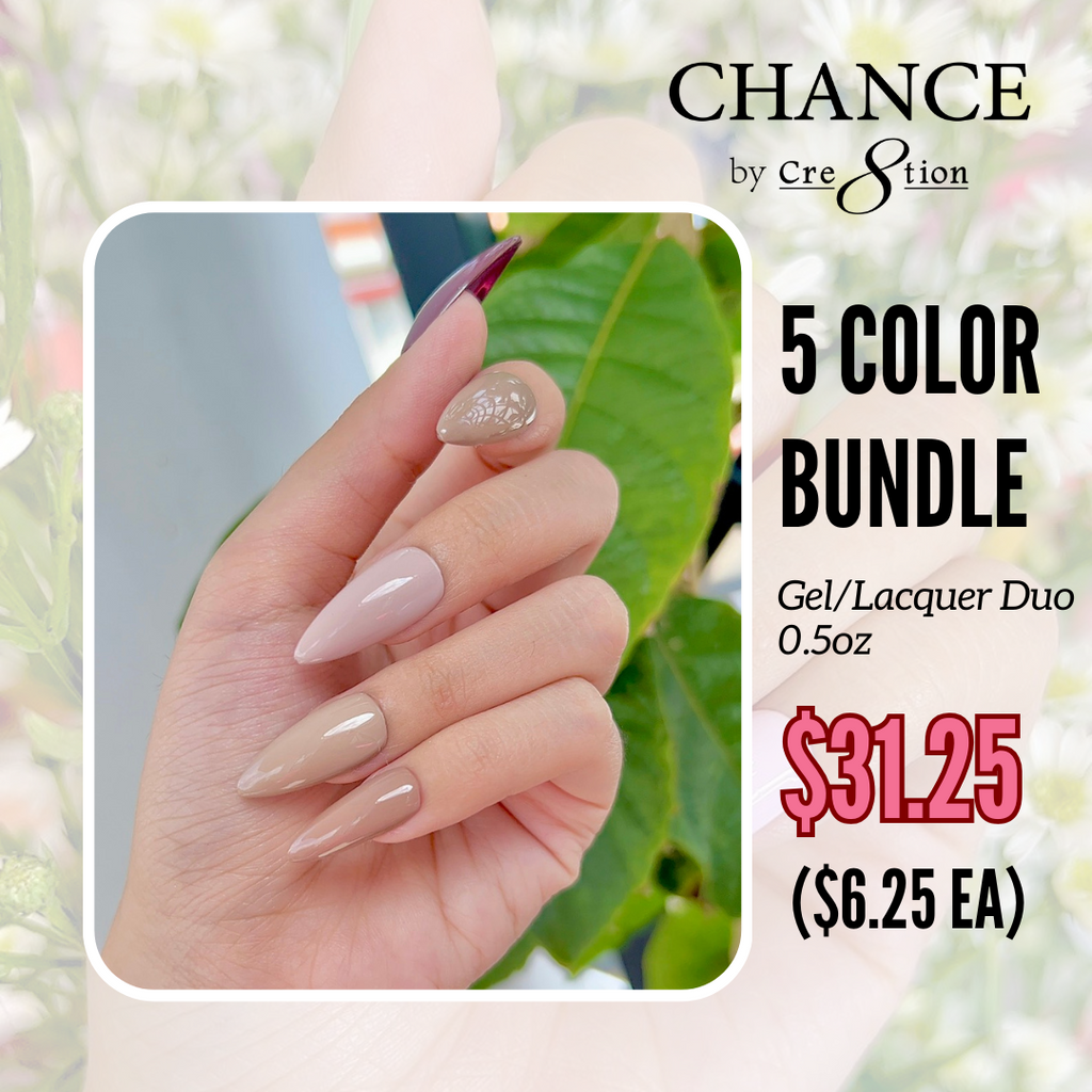 Chance Gel & Nail Lacquer Duo 0.5oz - (211-213-341-212-215) – C8 Chance Gel & Nail Lacquer Duo 0.5oz - (211-213-341-212-215) – C8