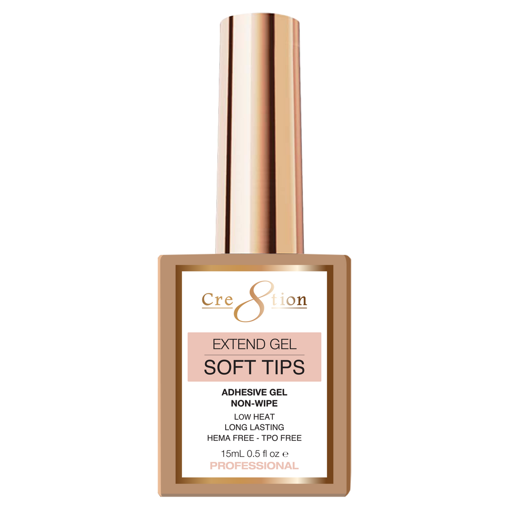 Cre8tion Soft Tip Non-Wipe Gel 0.5oz | C8 Nail Supply