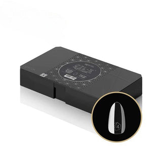 Apres Gel-X Tips 2.0 Natural Almond box of 600 soft gel tips, used for the C8 Nail Supply Gel-X application guide