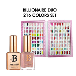 Billionaire brand spotlight at C8 Nail Supply, Billionaire Duo Matching Color Full Set 216 Colors
