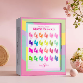 Cre8tion Cat Eye Electric Pop Kit — 24 new magnetic gel colors, C8 Nail Supply new arrivals