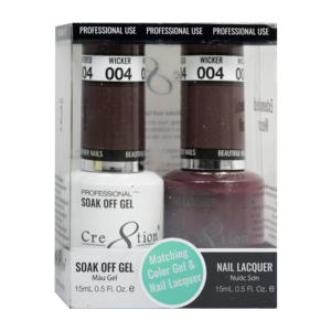 Cre8tion Soak Off Gel Matching Pair 0.5oz 004 WICKED