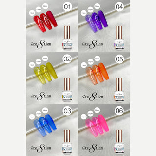 Cre8tion Jewel Collection Gel 0.5oz - Full Set 48 colors w/ 3 Top Diamond 0.5oz & 1 Color Book