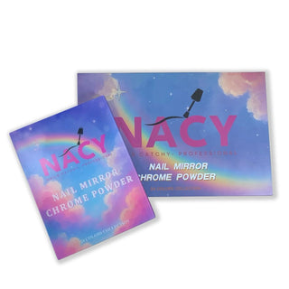 Nacy High Brighness Auora Chrome Pigment - Set 24 Colors w/ 1 Acrylic Booklet