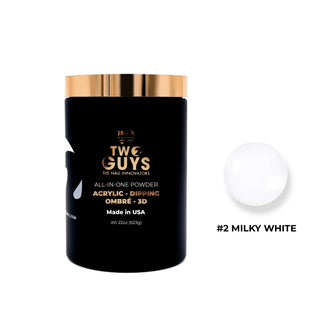 2Guys 2in1 Acrylic Powder System 22oz - A02 Milky White
