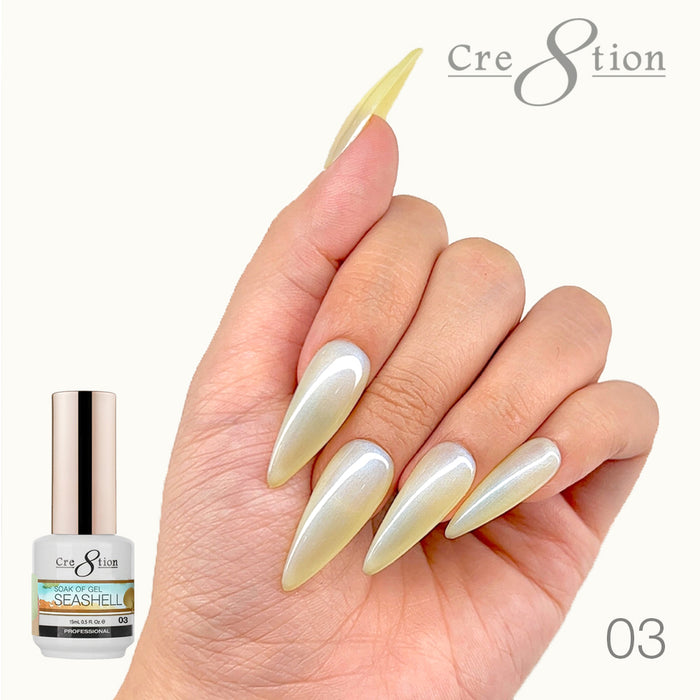 Cre8tion Soak Off Gel Seashell 0.5oz 03