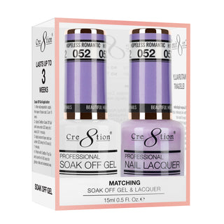 Cre8tion Soak Off Gel Matching Pair 0.5oz 052 HOPELESS ROMANTIC