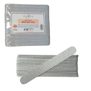 Cre8tion Mini Nail File Plastic Center - Zebra Grit - 100/180