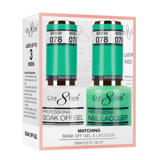 Cre8tion Soak Off Gel Matching Pair 0.5oz 078 REFRESH