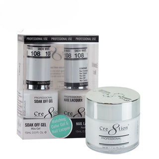 Cre8tion Trio Matching Colors (3pc) - 108 Snow White