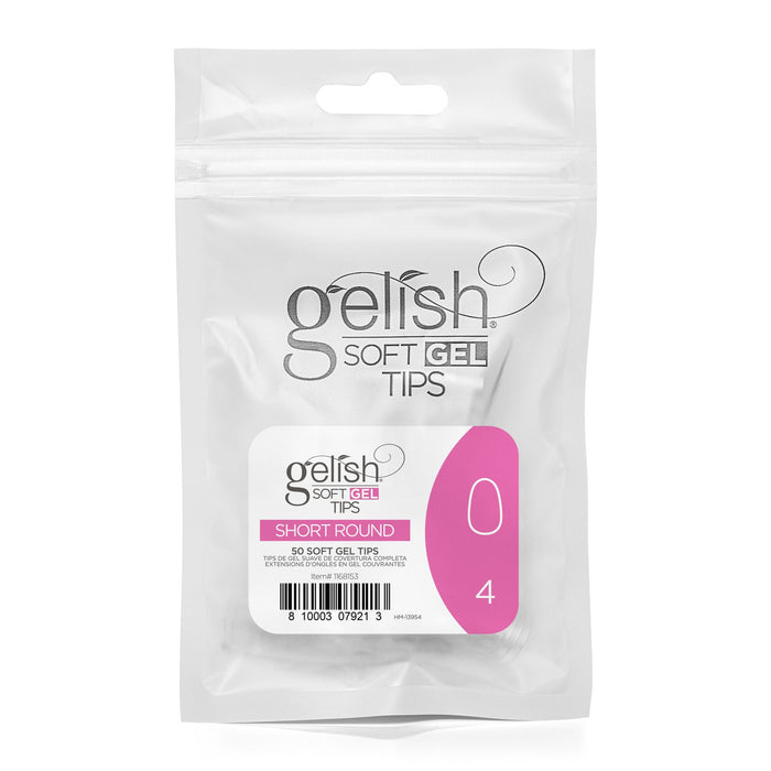Gelish Soft Gel Tips - Short Round 50 CT Refill