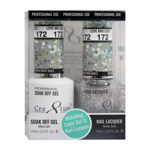Cre8tion Soak Off Gel Matching Pair 0.5oz 172 LOVE AND LUST