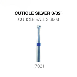 Cre8tion Cuticle Ball Carbide Bit 2.3mm, Silver 3/32"