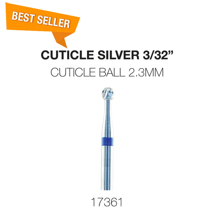 Cre8tion Cuticle Ball Carbide Bit 2.3mm, Silver 3/32"