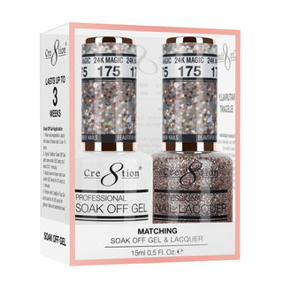 Cre8tion Soak Off Gel Matching Pair 0.5oz 175 24K MAGIC