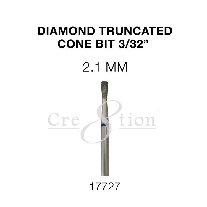 Broca de cono truncado de diamante Cre8tion de 2,1 mm