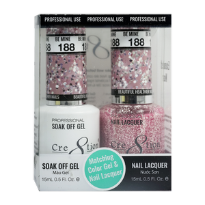 Cre8tion Soak Off Gel Matching Pair 0.5oz 188 BE MINE