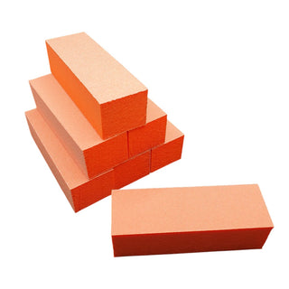 Nail Buffer 3-Way Orange White 80/100, 500 pcs
