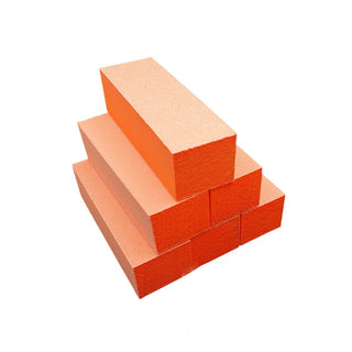 Nail Buffer 3-Way Orange White 80/100, 500 pcs