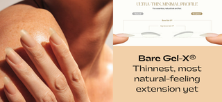 Apres Bare Gel X Promotional Banner - thinnest, most natural feeling extension nails