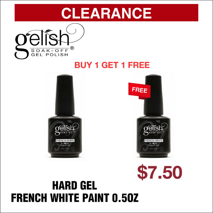 Gelish Hard Gel - French White Paint 0.5oz - Buy 1 Get 1
