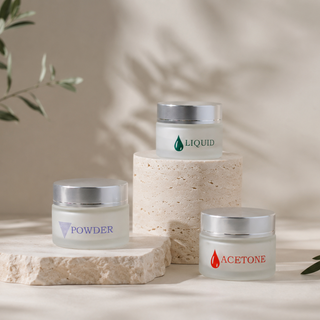 Cre8tion Thick Glass Jar with Silver Cap - Liquid/Acetone/Powder