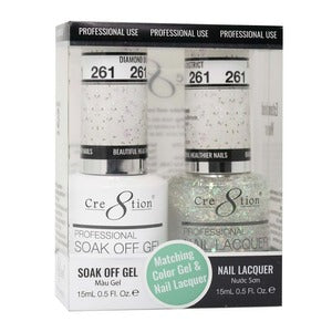 Cre8tion Soak Off Gel Matching Pair 0.5oz 261 DIAMOND DISTRICT
