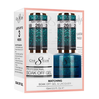Cre8tion Soak Off Gel Matching Pair 0.5oz 268 PLANET EARTH