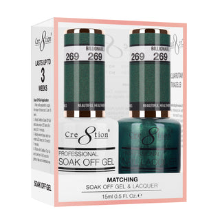 Cre8tion Soak Off Gel Matching Pair 0.5oz 269 BILLIONAIRE DREAM