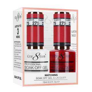 Cre8tion Soak Off Gel Matching Pair 0.5oz 275 EX-LOVERS