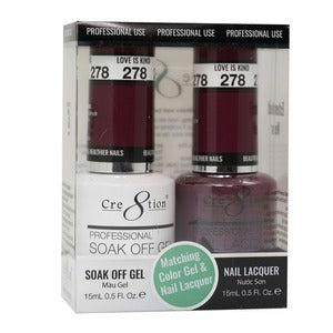 Cre8tion Soak Off Gel Matching Pair 0.5oz 278 LOVE IS KIND