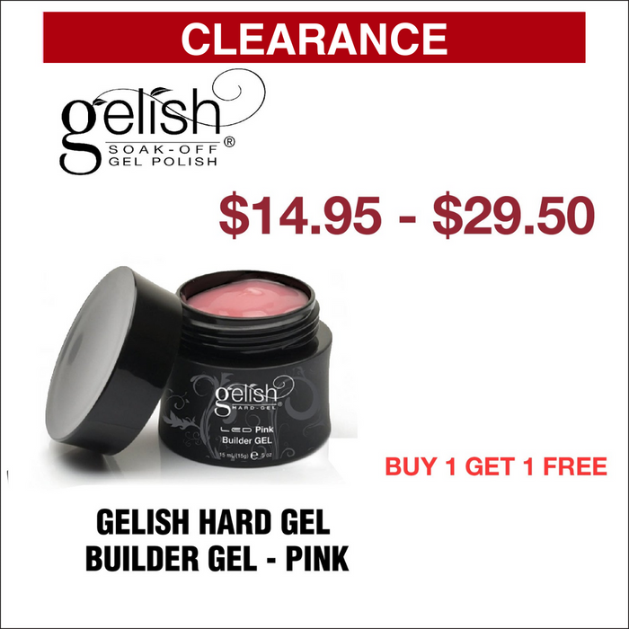 Gelish Hard Gel - Builder Gel Pink - Buy 1 Get 1 Free