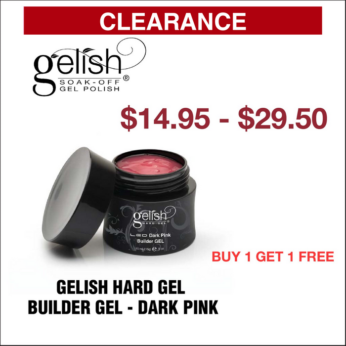 Gelish Hard Gel - Builder Gel Dark Pink - Buy 1 Get 1 Free