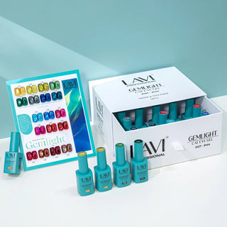 Lavi Cat Eye Gel Gemlight Collection - 18 Colors w/ 1 Counter Display & 1 Magnet Tool