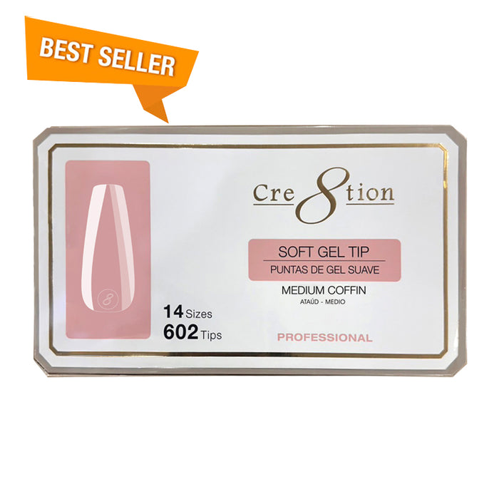 Cre8tion Soft Gel Tip - COFFIN