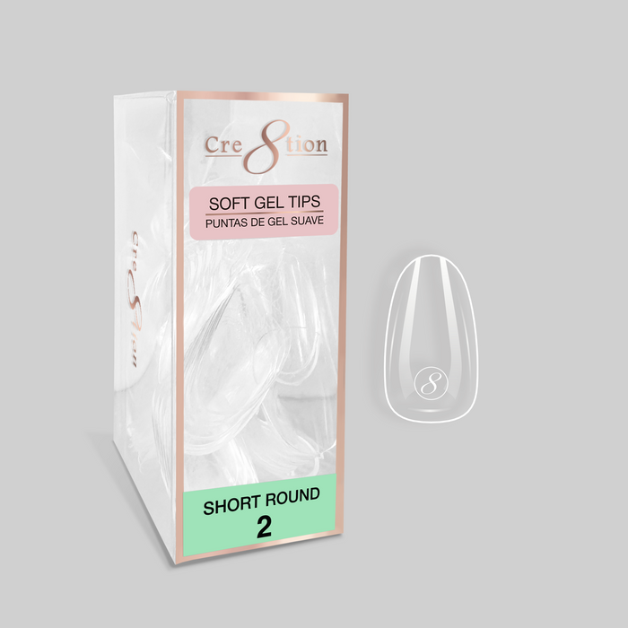 Cre8tion Soft Gel Tips - ROUND Refill