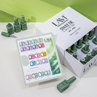 Lavi Cat Eye Gel Sweetie Collection - 18 Colors w/ 1 Counter Display & 1 Magnet Tool