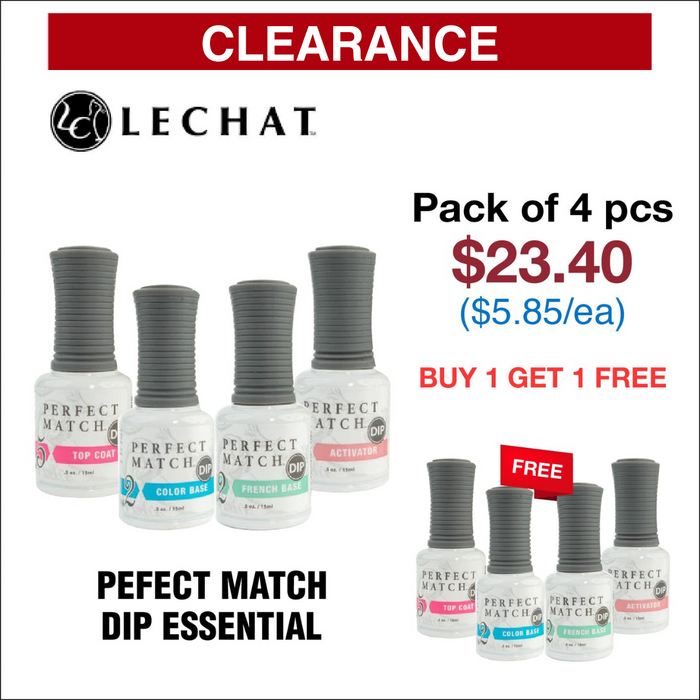 Lechat Pefect Match Dip Essential pack of 4pcs - Buy 1 Get 1 Free