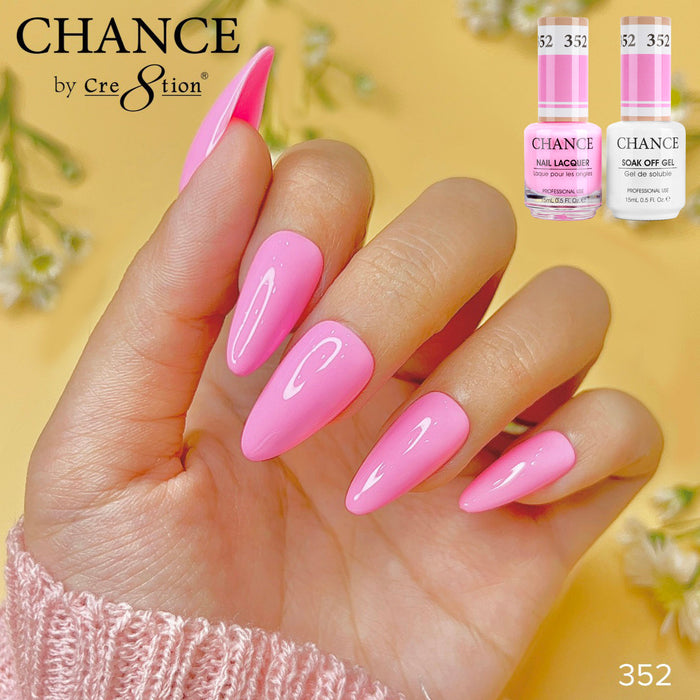 (Spring Deal) Chance Matching Color Gel & Nail Lacquer 0.5oz - 36 Colors #325 - #360 - Dance Into Spring Shades Collection w/ 2 set Color Chart & 6 Diamond Top 0.5oz Free
