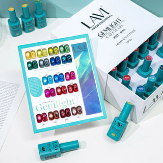Lavi Cat Eye Gel Gemlight Collection - 18 Colors w/ 1 Counter Display & 1 Magnet Tool