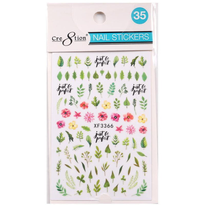Cre8tion Nail Art Sticker Flower - Juego completo de 26 estilos