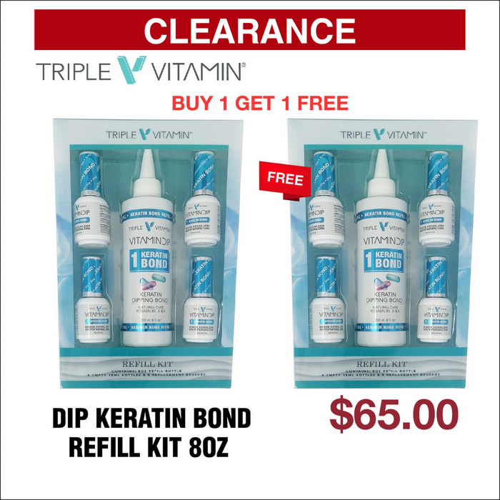 Triple Vitamin - Dip Keratin Bond Refill Kit 8oz - Buy 1 Get 1 Free