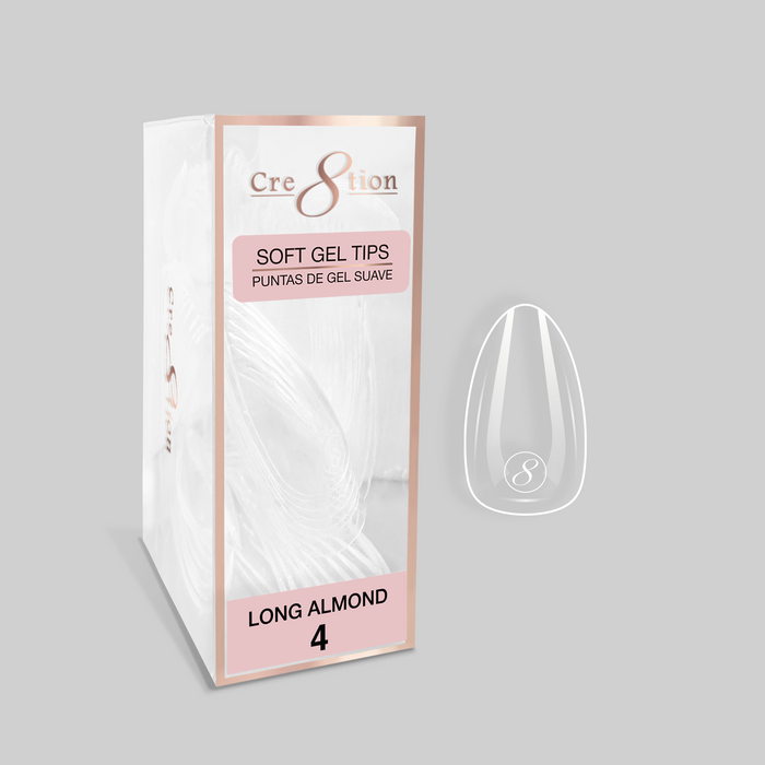 Cre8tion Soft Gel Tips - ALMOND Refill