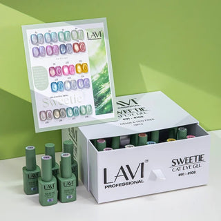 Lavi Cat Eye Gel Sweetie Collection - 18 Colors w/ 1 Counter Display & 1 Magnet Tool