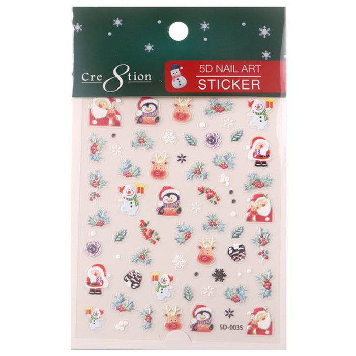 Cre8tion Nail Art Sticker Christmas - Juego completo de 23 estilos