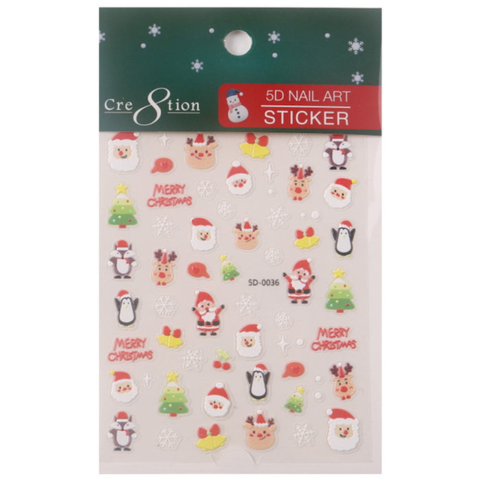 Cre8tion Nail Art Sticker Christmas - Juego completo de 23 estilos