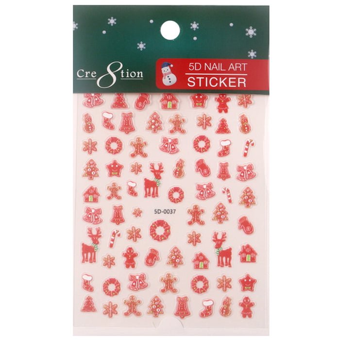 Cre8tion Nail Art Sticker Christmas - Juego completo de 23 estilos