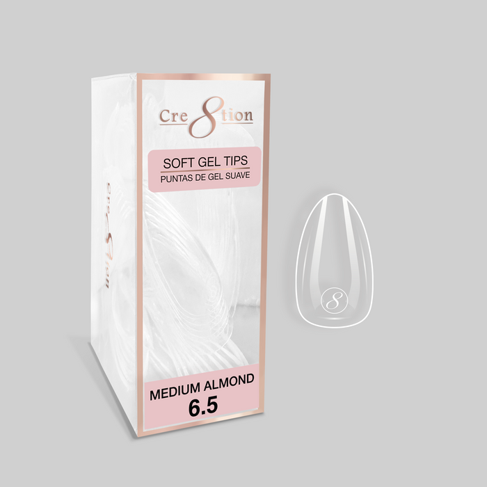 Cre8tion Soft Gel Tips - ALMOND Refill